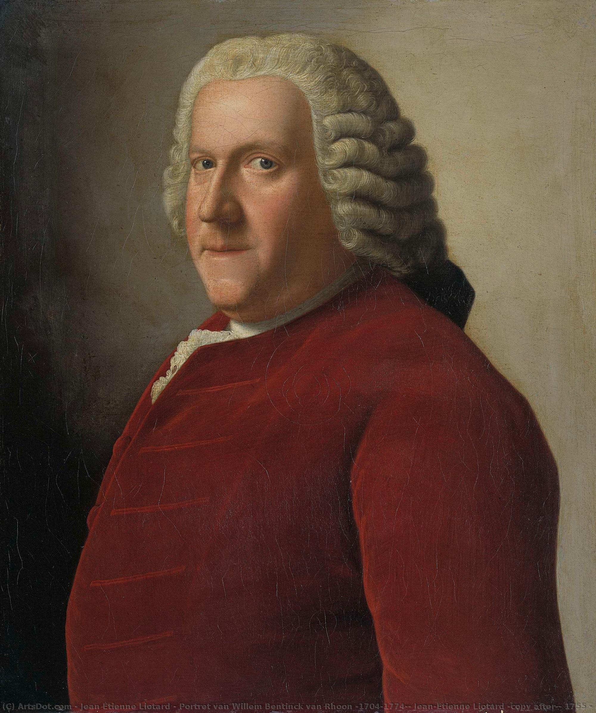 Portret Van Willem Bentinck Van Rhoon (1704-1774), Jean-etienne Liotard (copy After), 1755 - 1756 — Jean-étienne Liotard