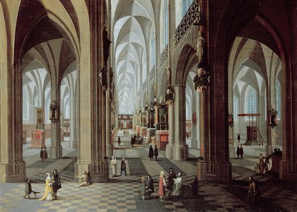 Interior Of Antwerp Cathedral — Pieter Neeffs El Viejo