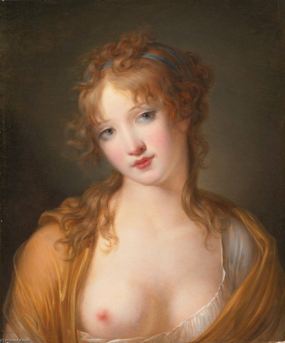 Portrait Of A Young Lady In Classical Dress — Jacques Antoine Vallin