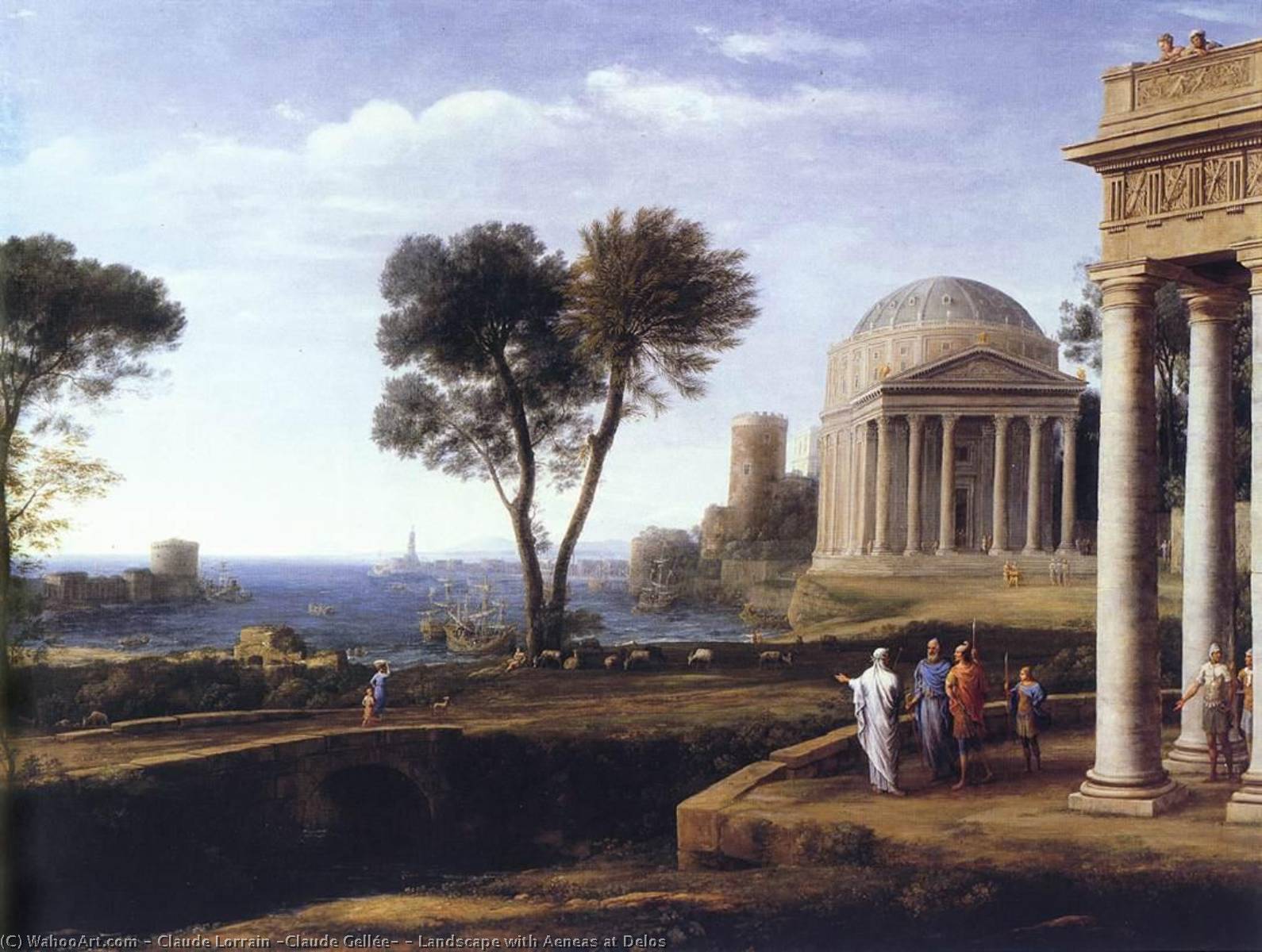 Landscape With Aeneas At Delos — Claude Lorrain (claude Gellée)