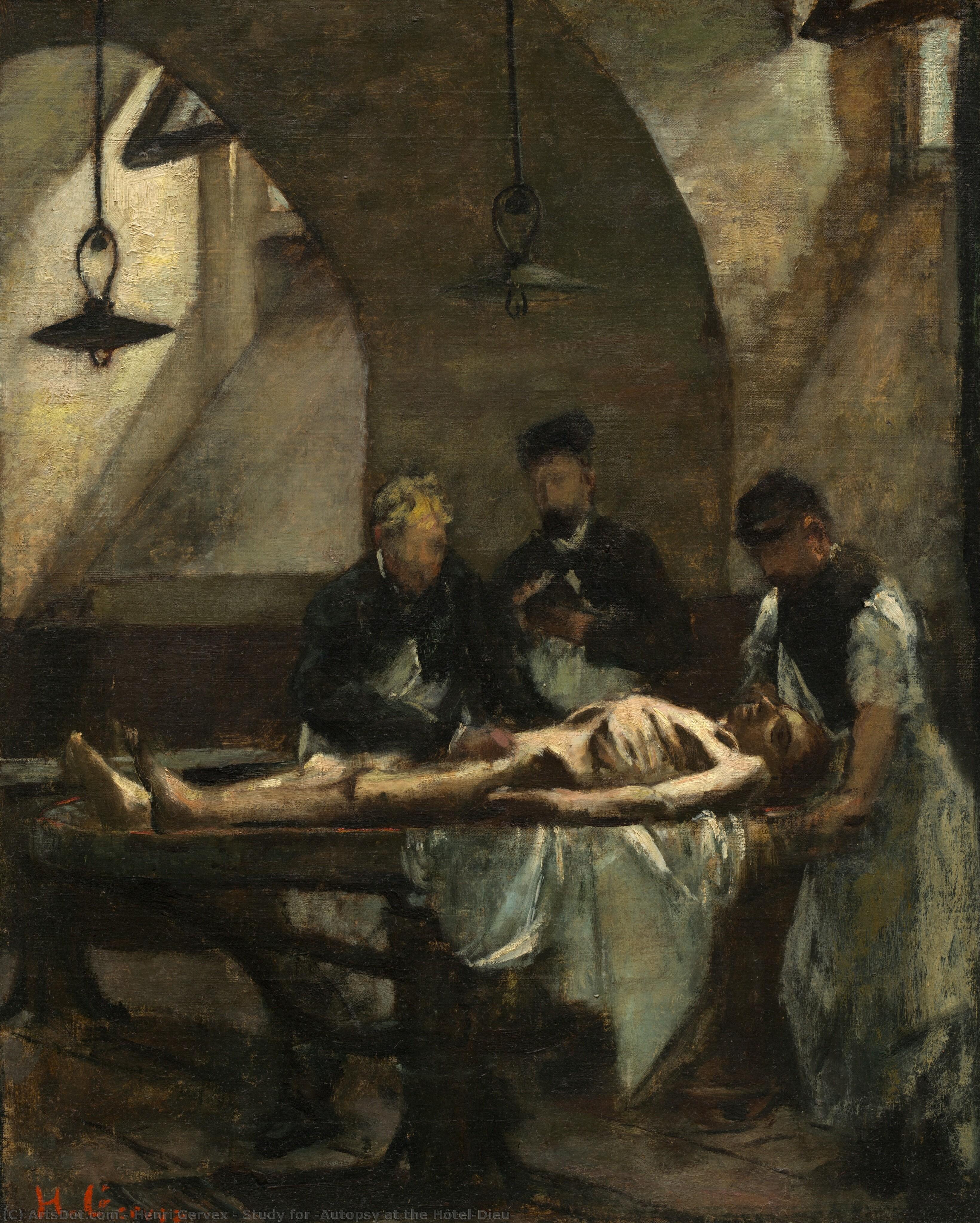 Study For 'autopsy At The Hôtel-dieu' — Henri Gervex