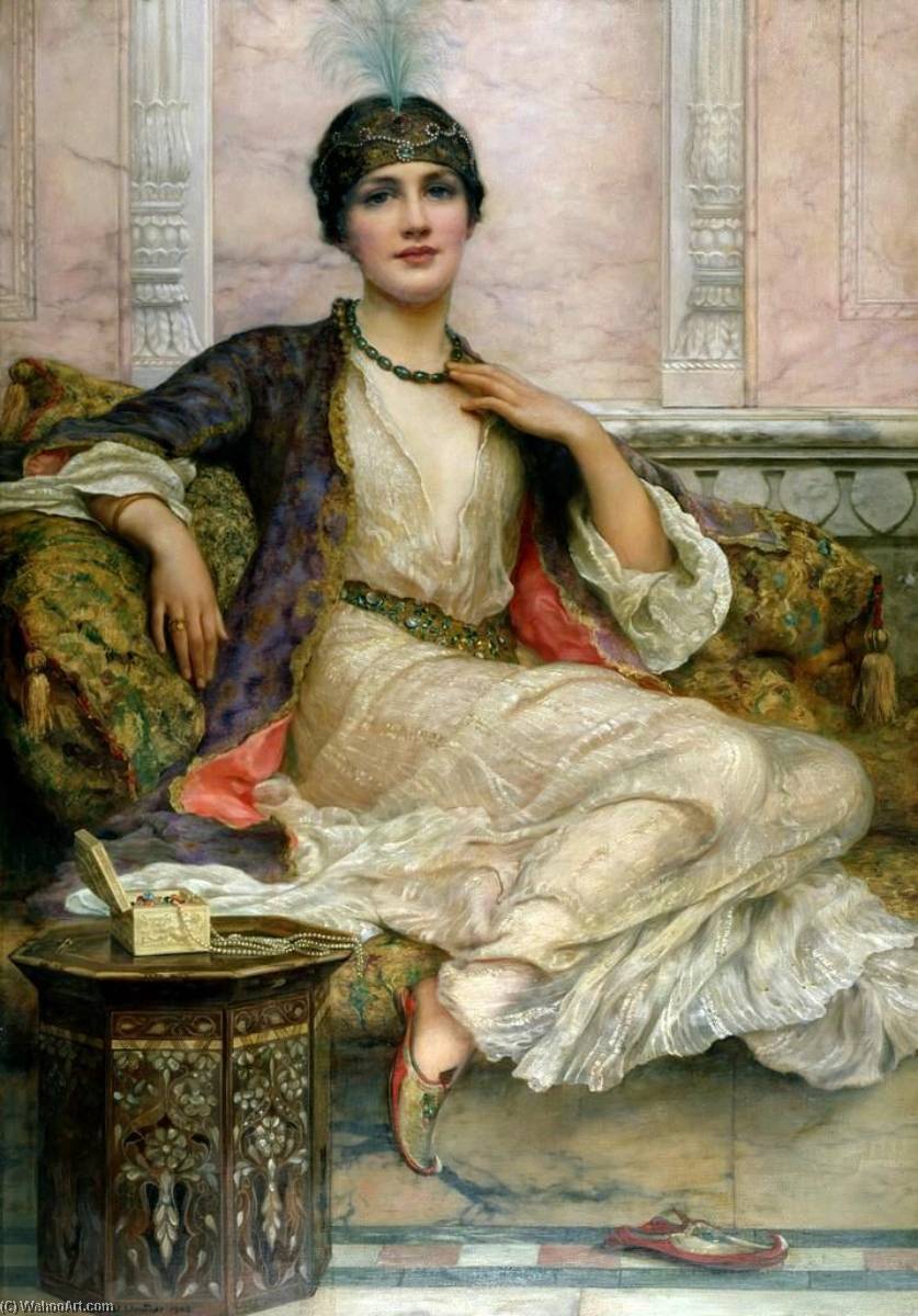 Jade Necklace For An Eastern Princess — William Clarke Wontner