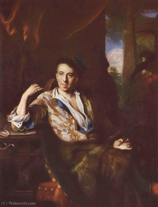 Portrait Of The Miniaturist K. Bruni — Jan Kupecky