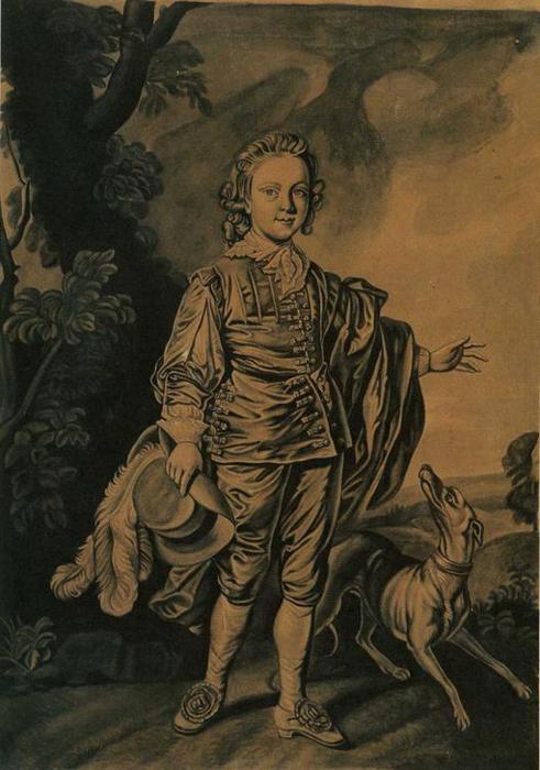 Boy With Plumed Hat And Greyhound — Joseph Wright Of Derby