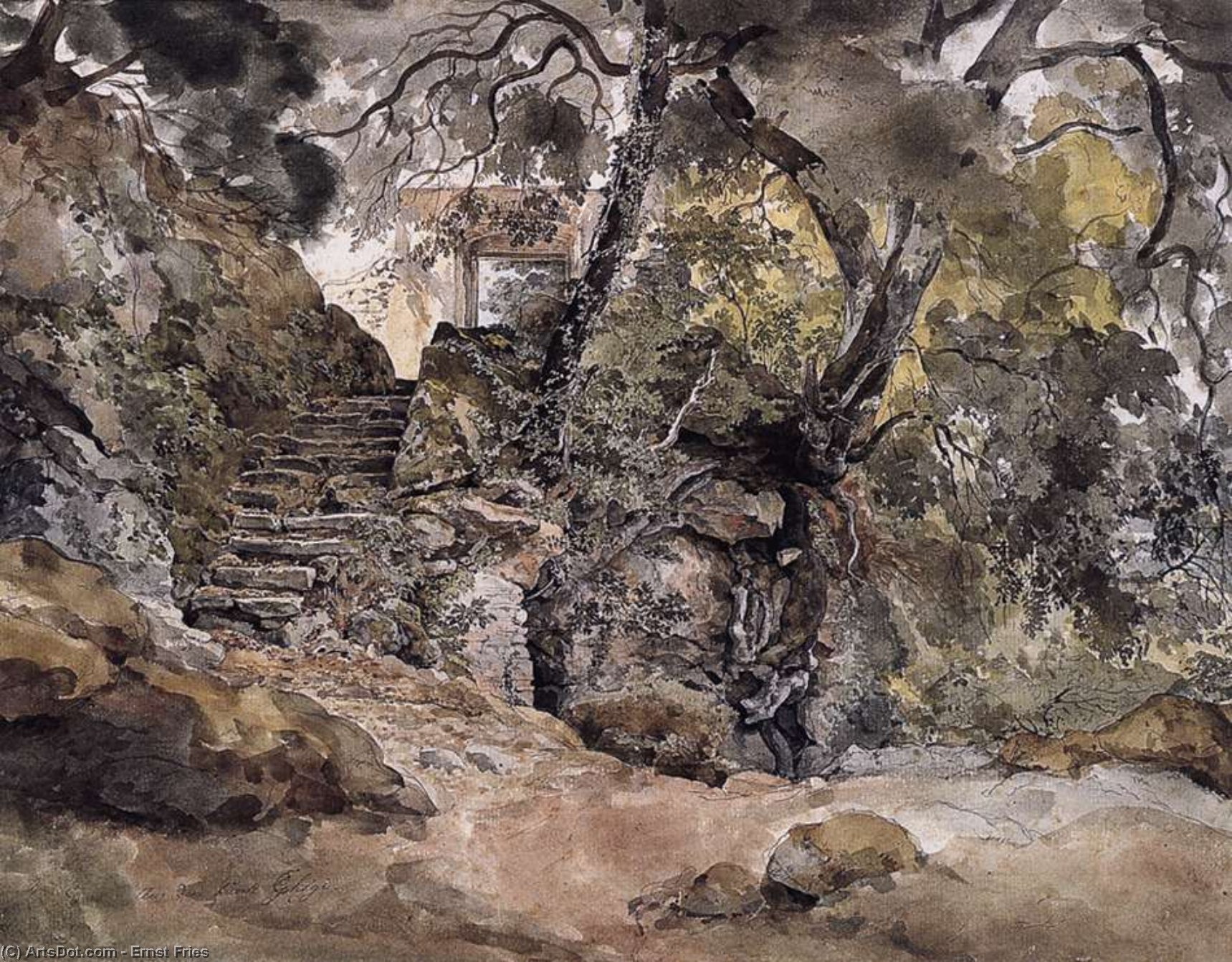 From The Park Of The Villa Chigi In Ariccia — Ernst Fries