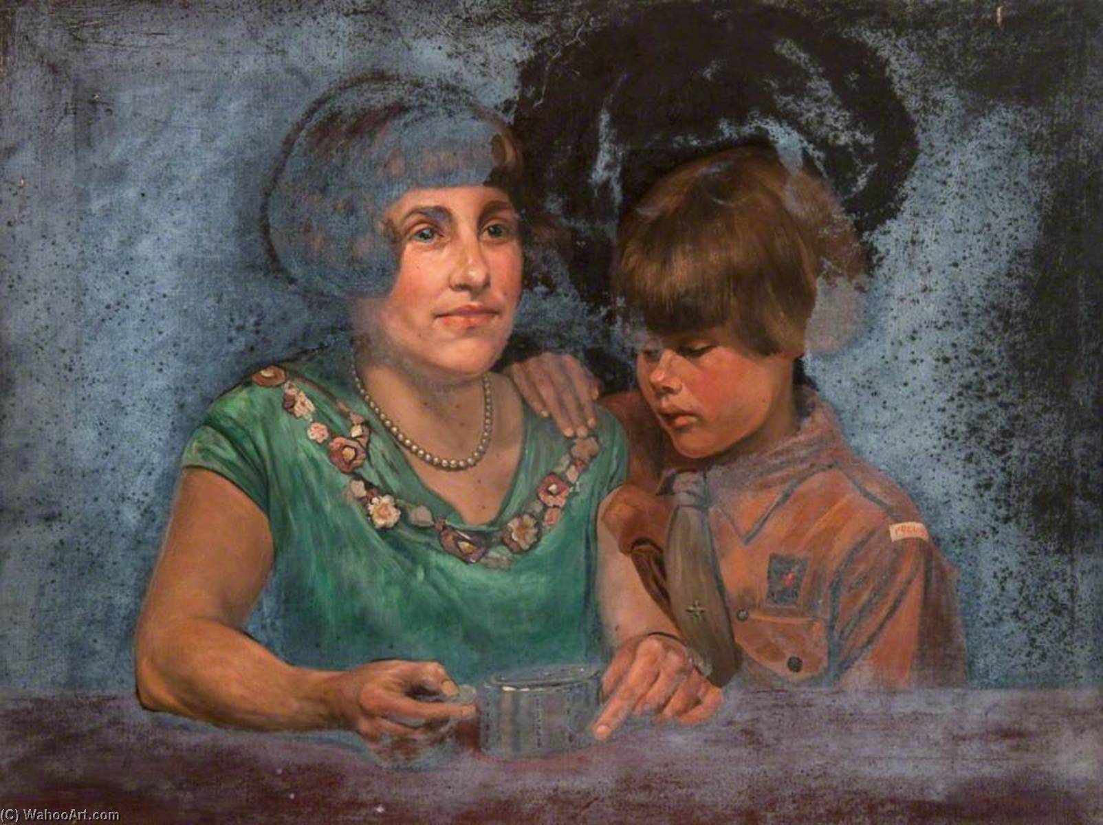 Portrait Of A Woman And A Boy — Robert Lillie
