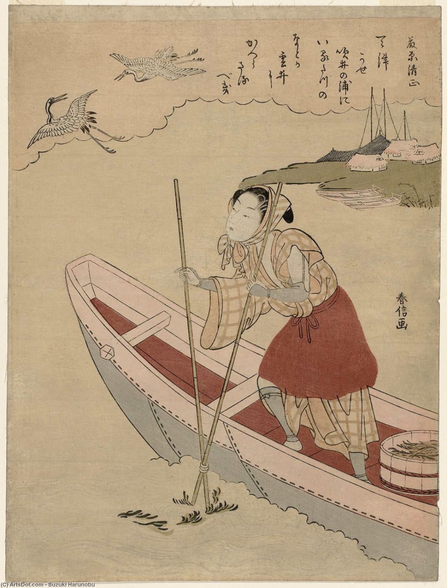 Poem By Fujiwara No Kiyomasa — Suzuki Harunobu