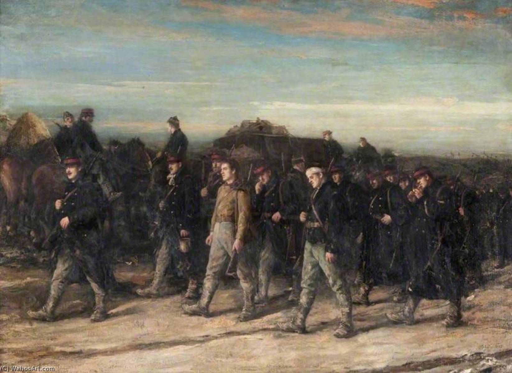 1914 The Belgians On The March — George Ogilvy Reid