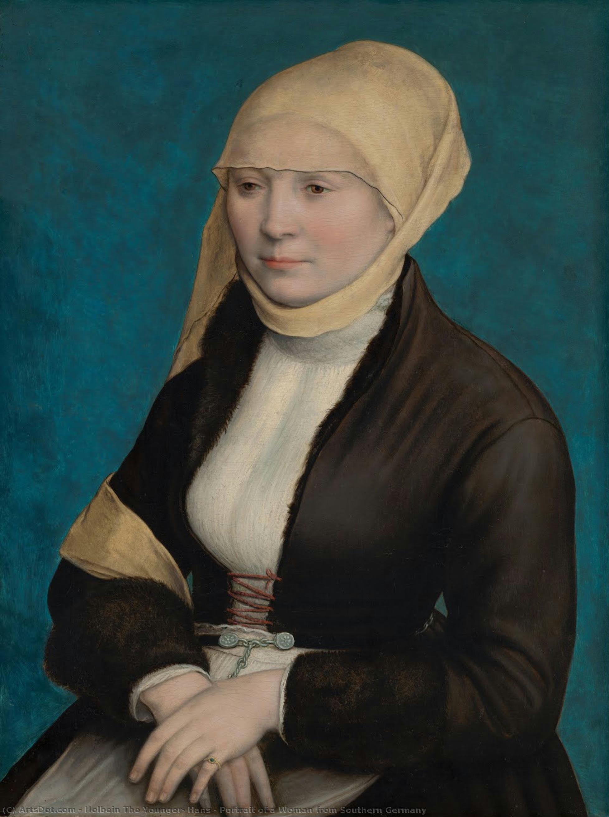 Portrait Of A Woman From Southern Germany — Hans Holbein Der Jüngere