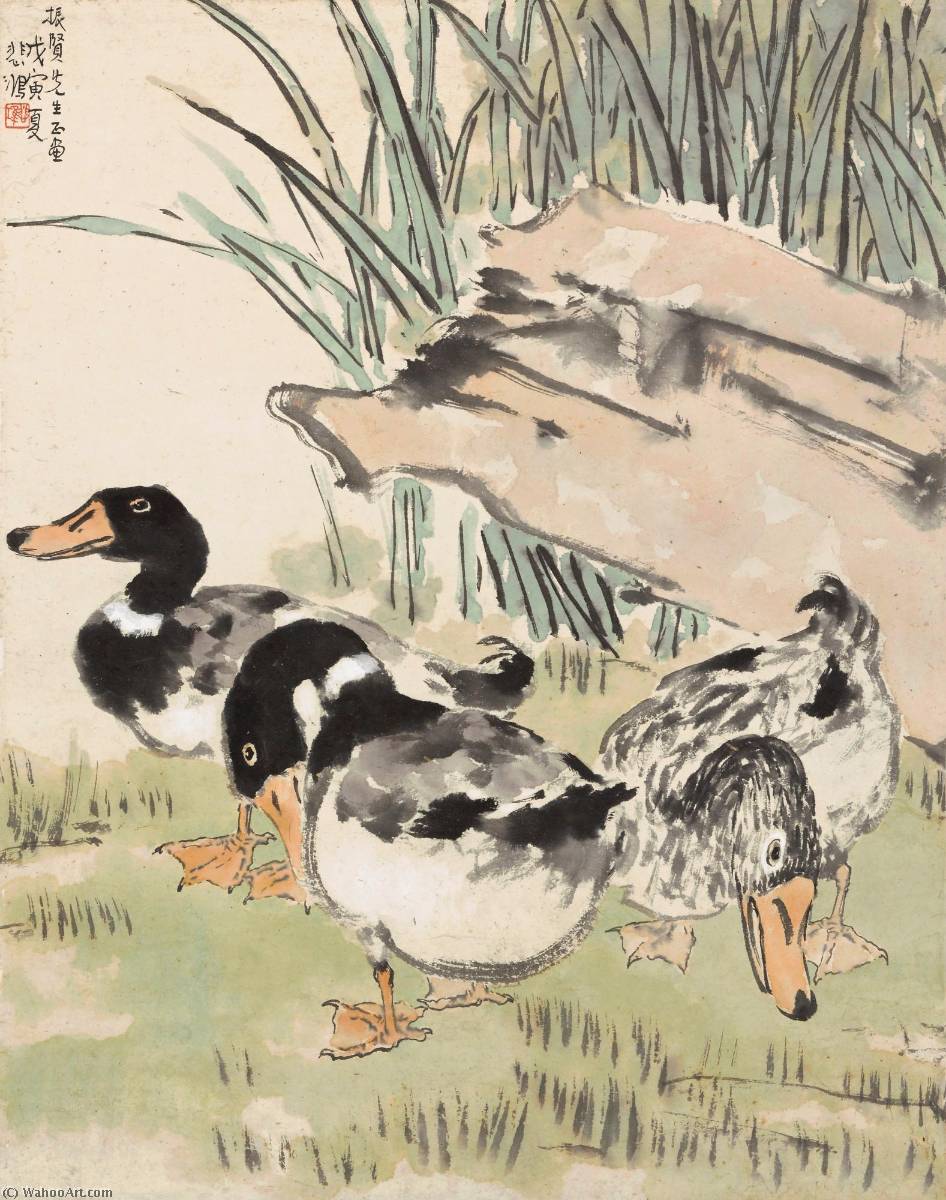 Three Ducks — Xu Beihong