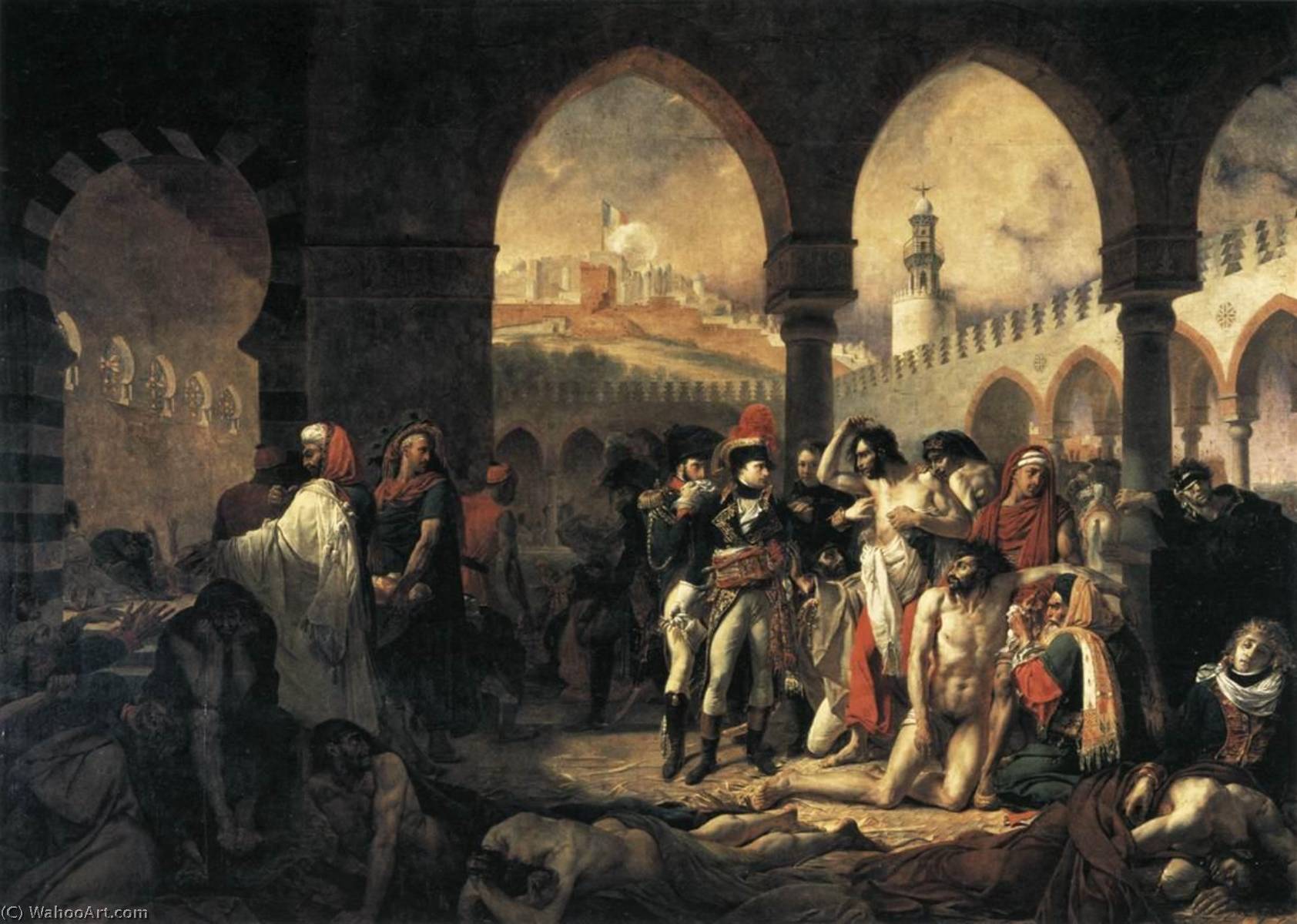 Napoleon Bonaparte Visiting The Plague Stricken At Jaffa — Antoine-jean Gros
