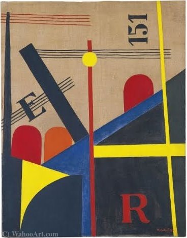 Large Painting Of The Railroad (1920) — László Moholy-nagy