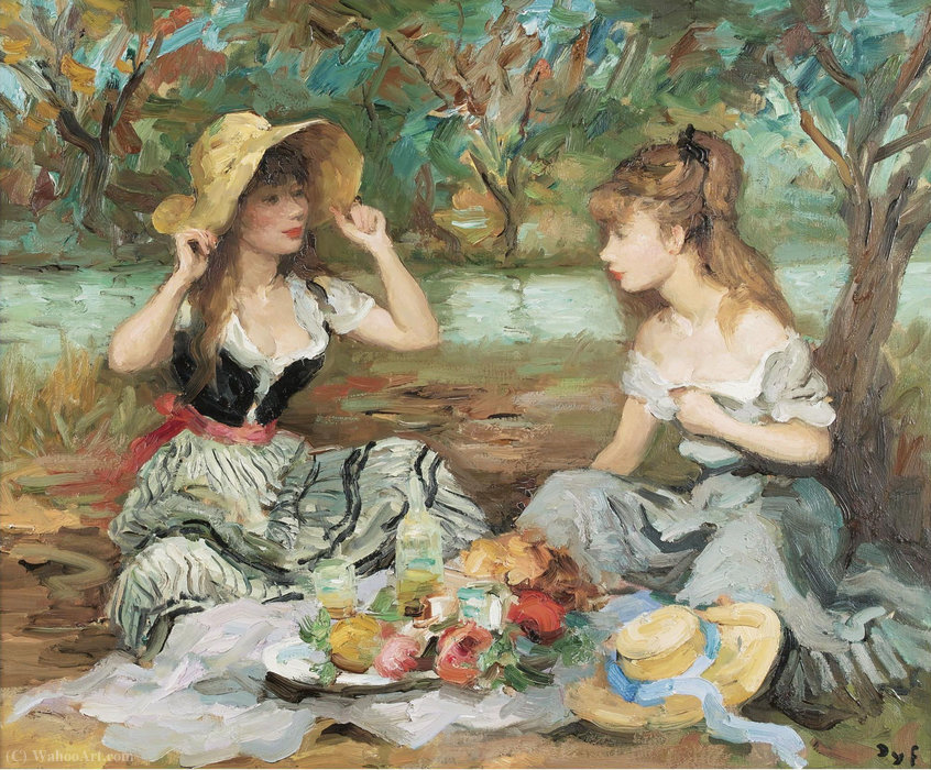 Landscape With Two Girls — Marcel Dyf