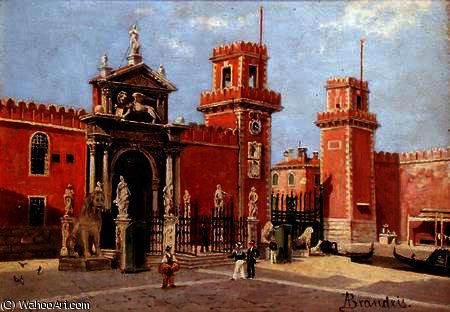 Figures Before The Arsenal, Venice — Antonietta Brandeis