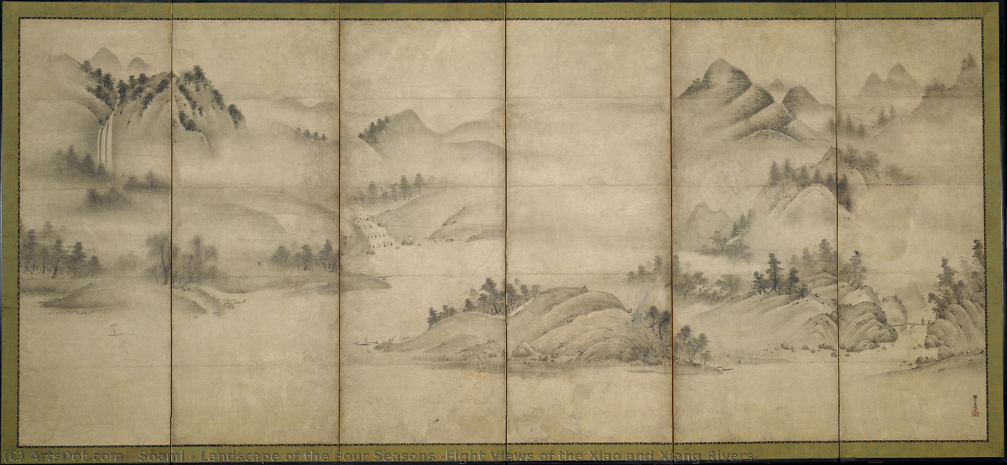 Landscape Of The Four Seasons (eight Views Of The Xiao And Xiang Rivers) — Sōami