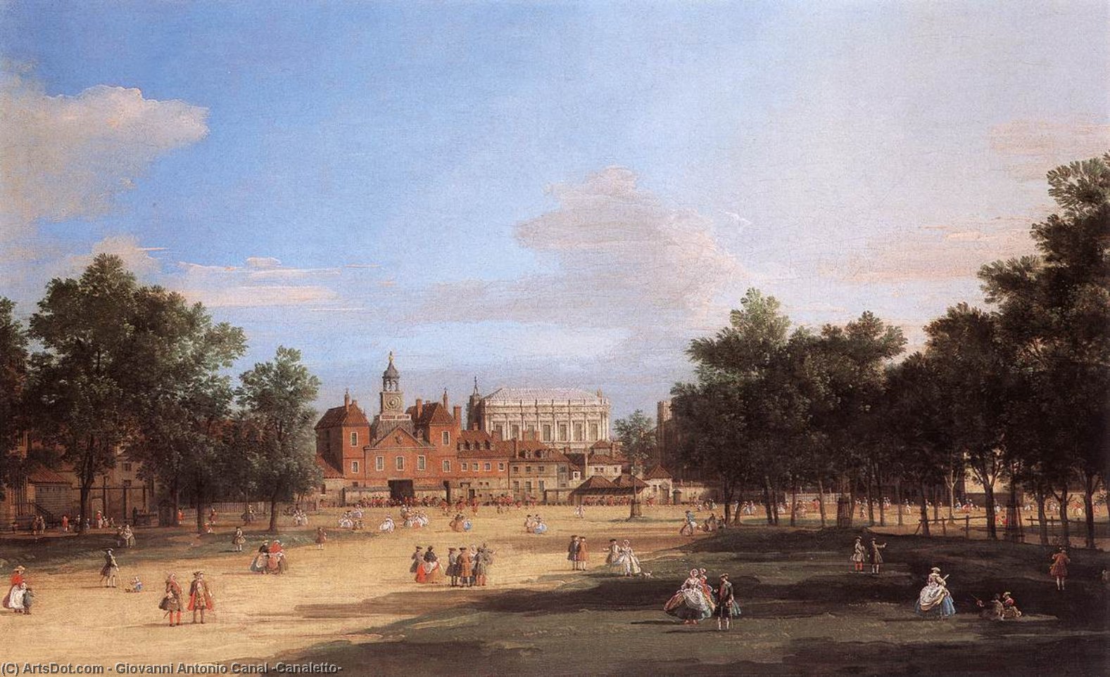 London: The Old Horse Guards And Banqueting Hall, From St James's Park — Canaletto