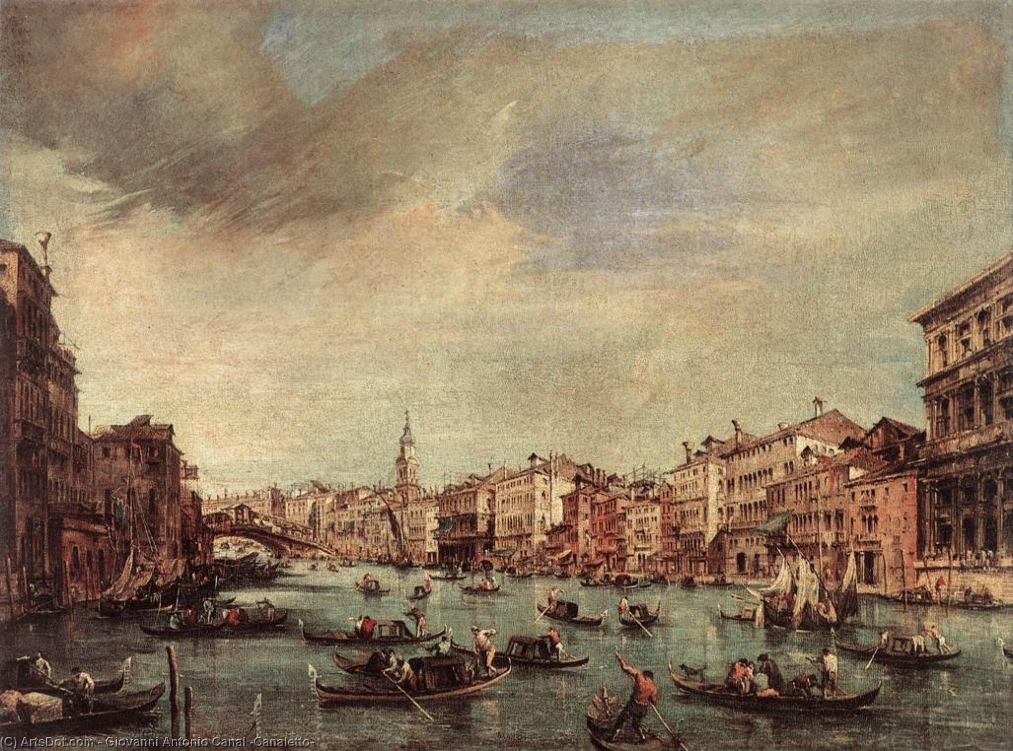 Grand Canal: The Rialto Bridge From The South — Canaletto
