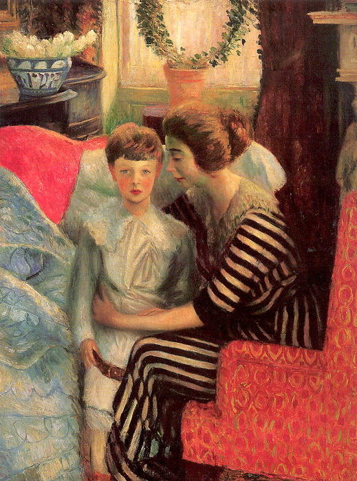 The Artist's Wife And Son — William James Glackens