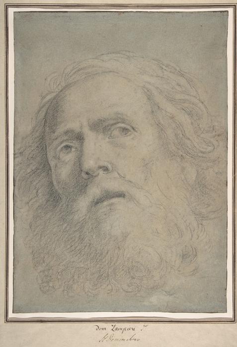 Head Of A Bearded Man — Domenichino (domenico Zampieri)