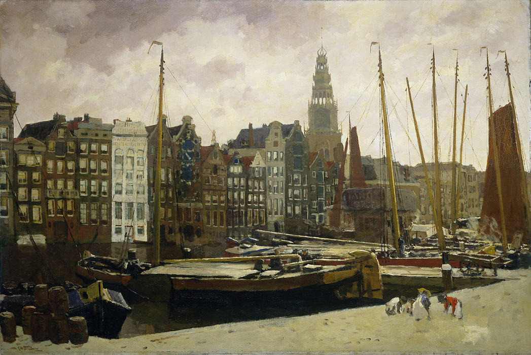 The Damrak In Amsterdam — George Heidrik Breitner