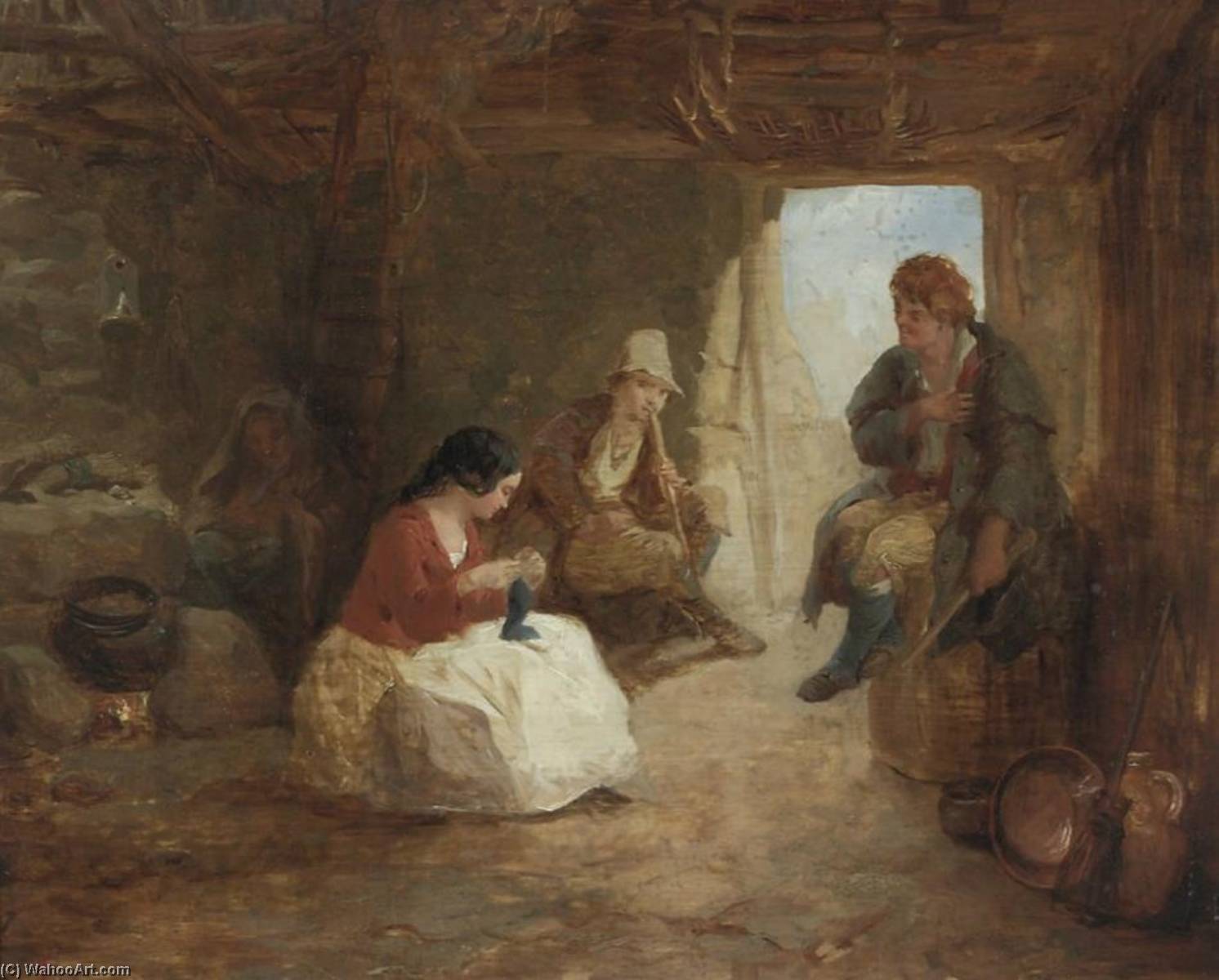 Irish Cabin Interior — フレデリック・グッドオール