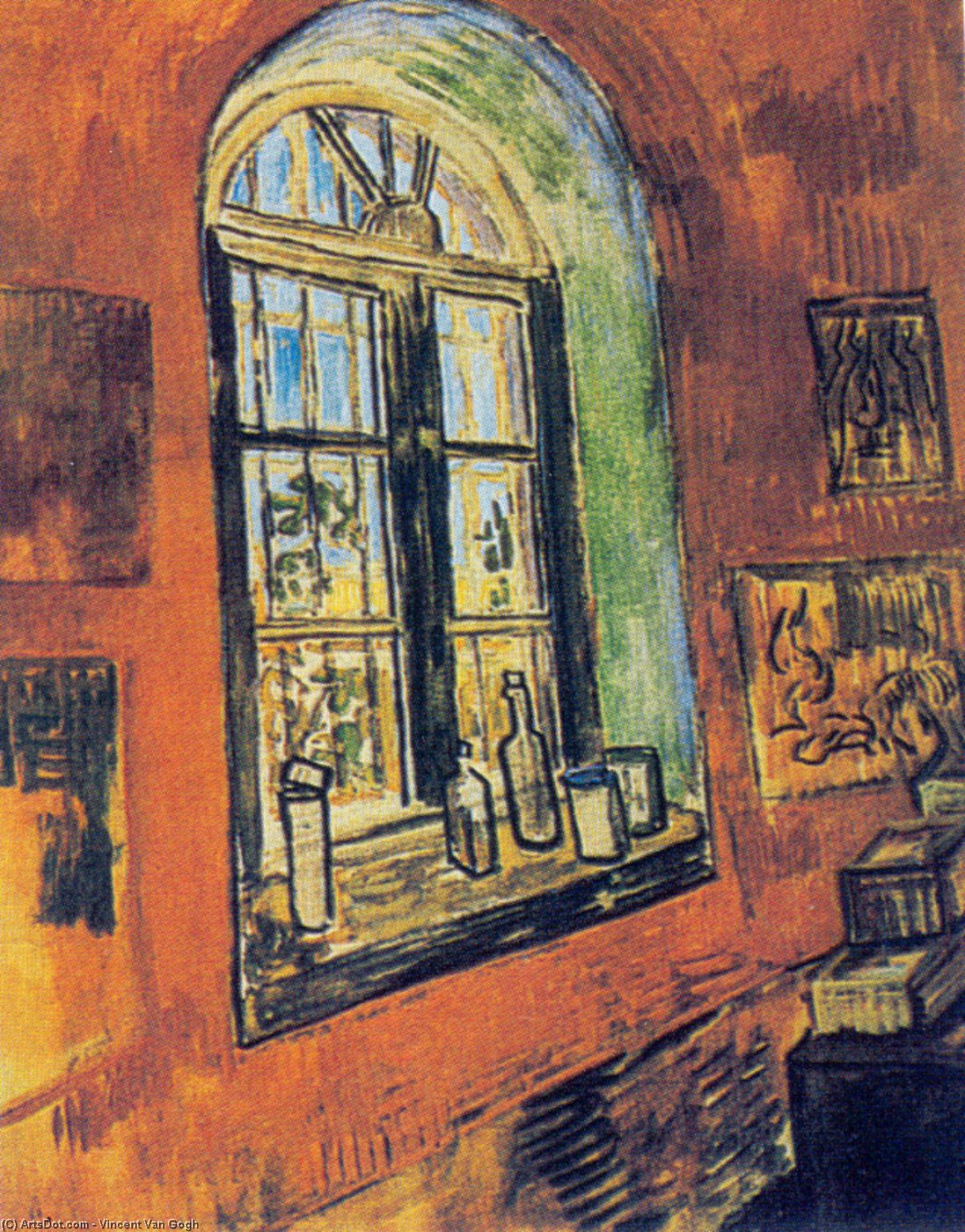 Window Of Vincent's Studio At The Asylum — Vincent Willem Van Gogh