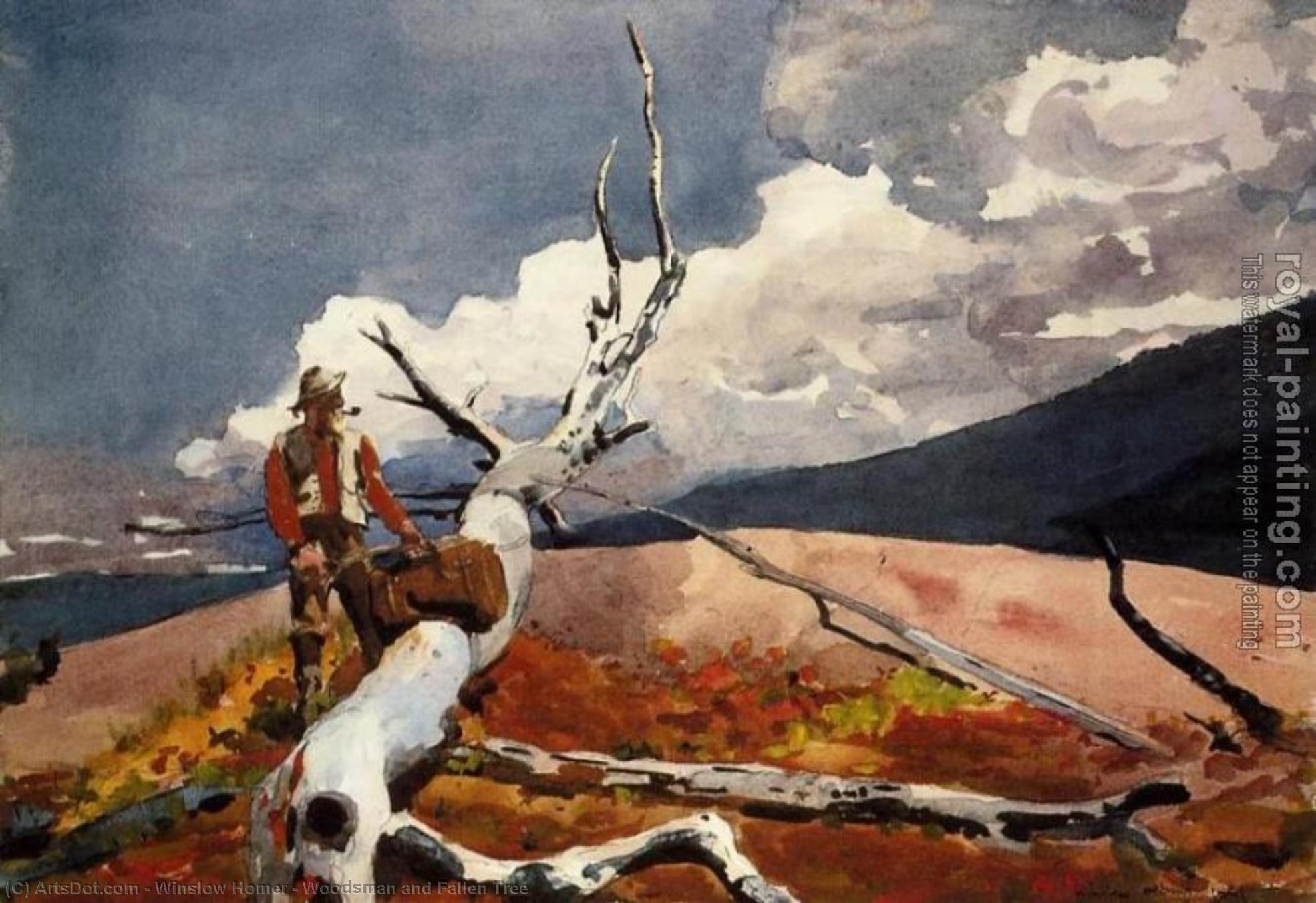 Woodsman And Fallen Tree — Винслоу Хомер