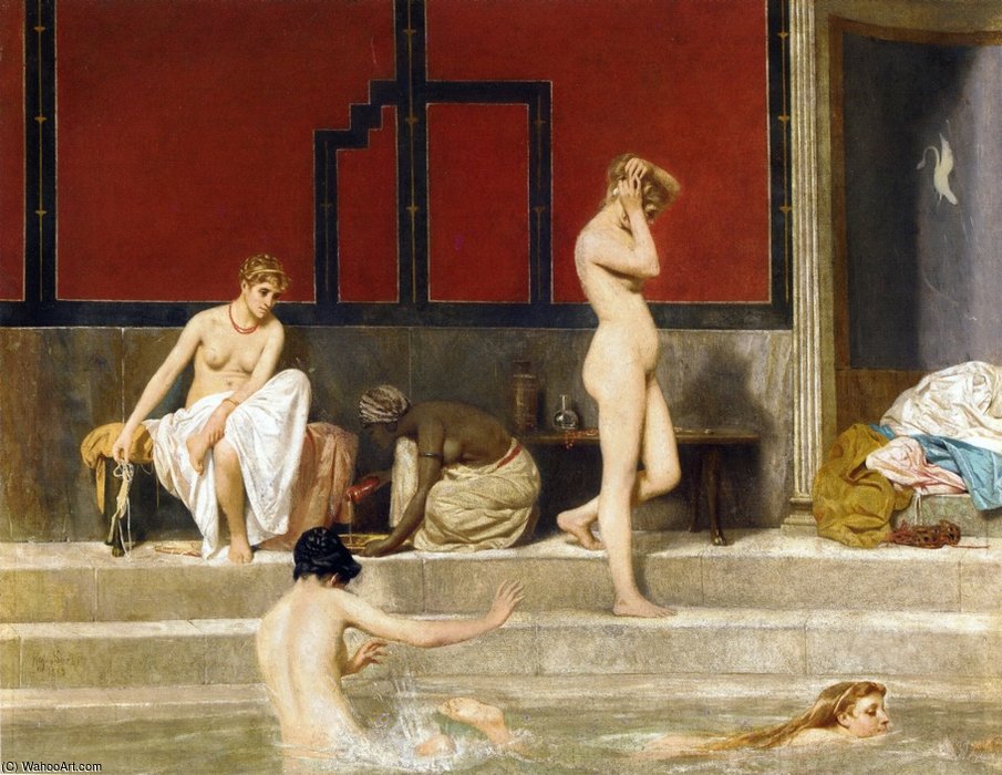 Elegant Ladies At The Baths — Raffaelo Sorbi