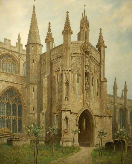 The South Porch, Northleach Church, Gloucestershire — William Augustus Rixon