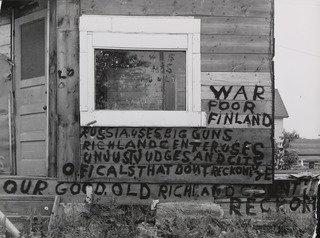 Sign On Building, Richland Center, Wisconsin — John Vachon