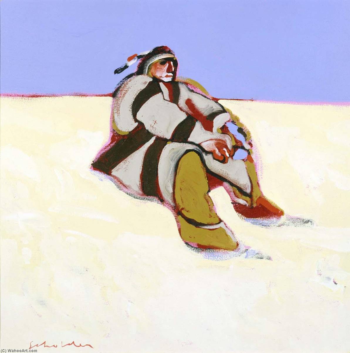 Indian In The Snow — Fritz Scholder