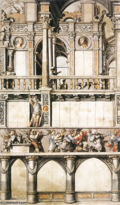 Drawing For The Façade Paintings In The Eisengasse (copy) — Hans Holbein Der Jüngere