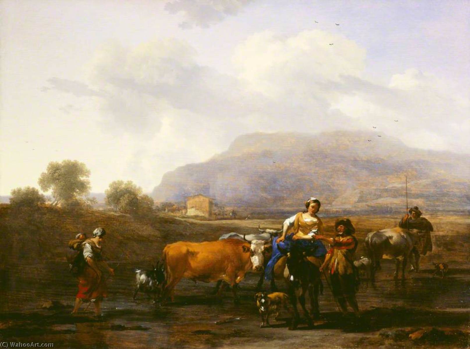 Travelling Peasants (le Soir) — Nicolaes Pietersz Berchem