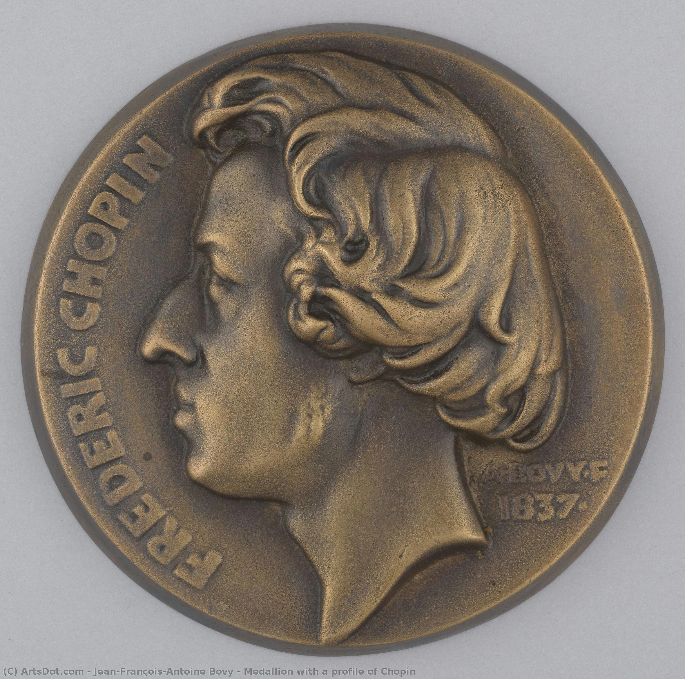 Medallion With A Profile Of Chopin — Jean-françois-antoine Bovy