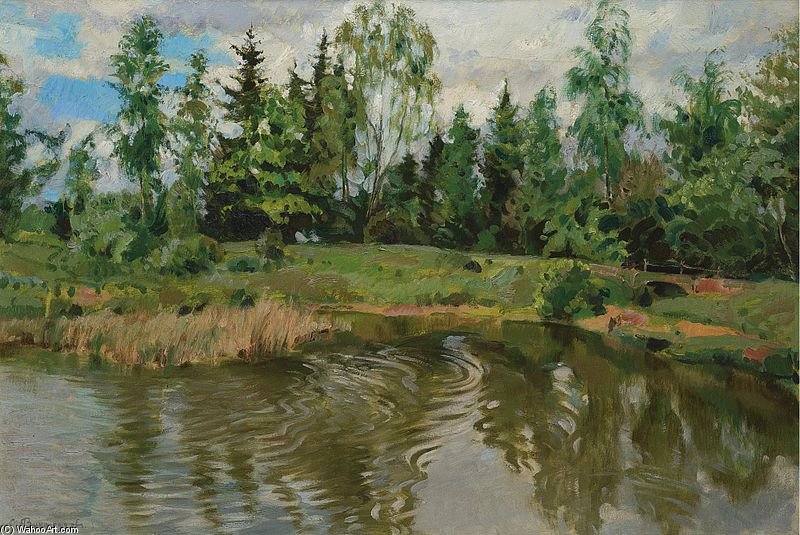 Little Bridge In The Forest — Sergey Arsenievich Vinogradov