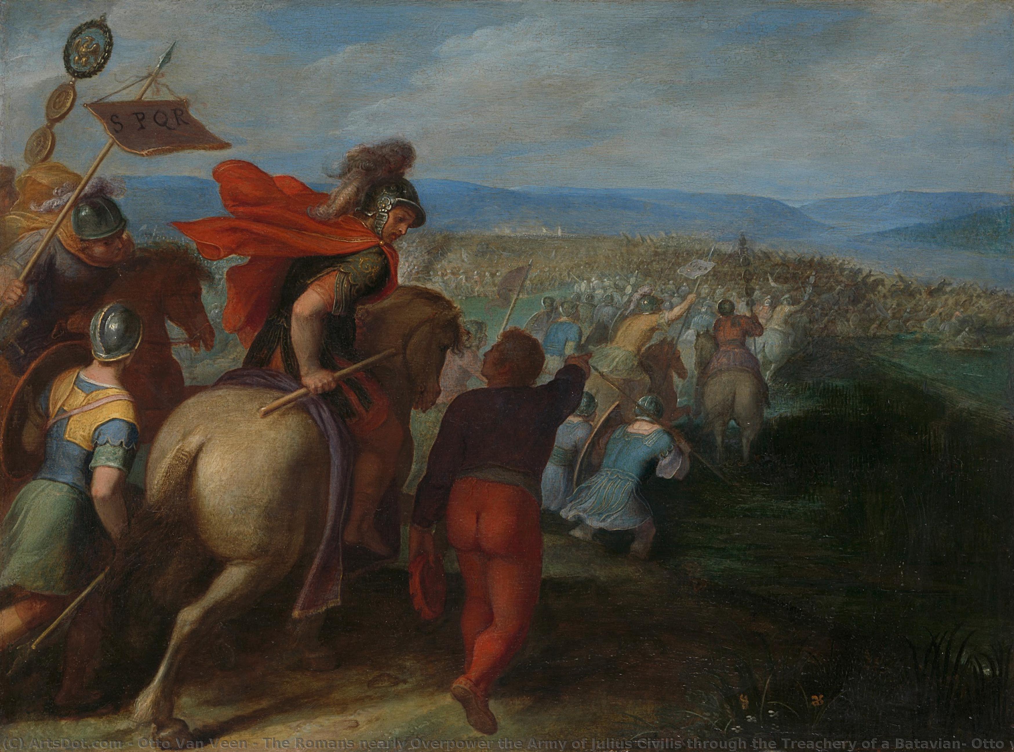 The Romans Nearly Overpower The Army Of Julius Civilis Through The Treachery Of A Batavian, Otto Van Veen, 1600 - 1613 — Otto Van Veen