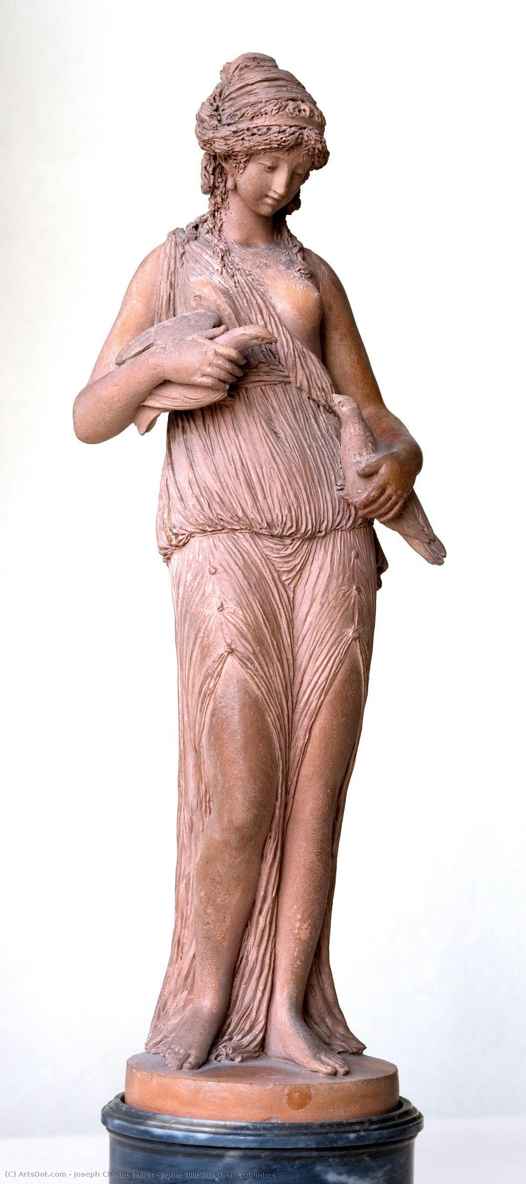 Jeune Fille Aux Deux Colombes — Joseph Charles Marin