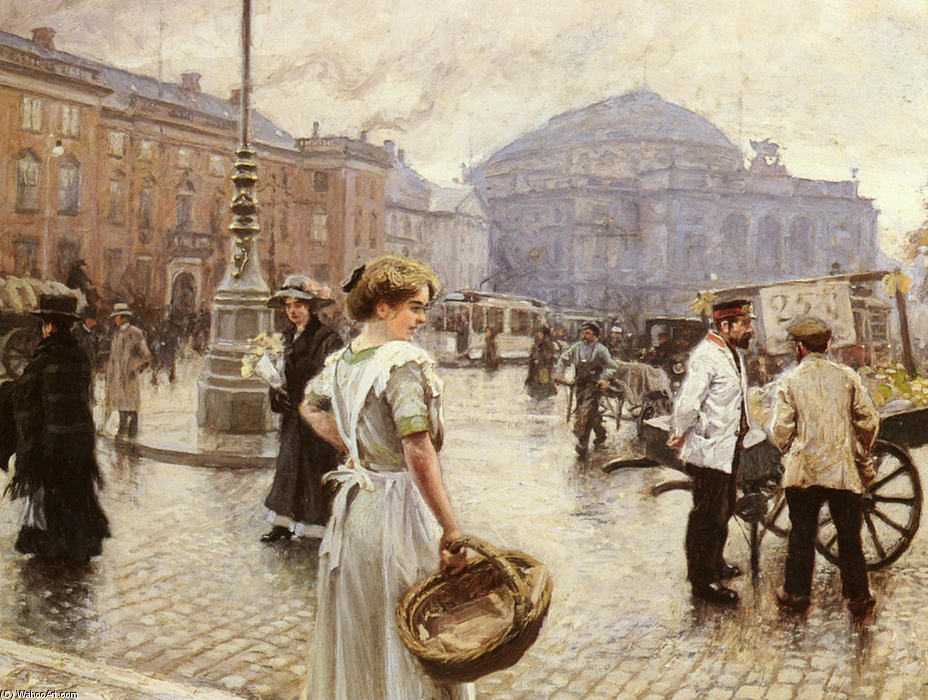 A View Of Kongens Nytorv, Copenhagen — Paul Gustave Fischer