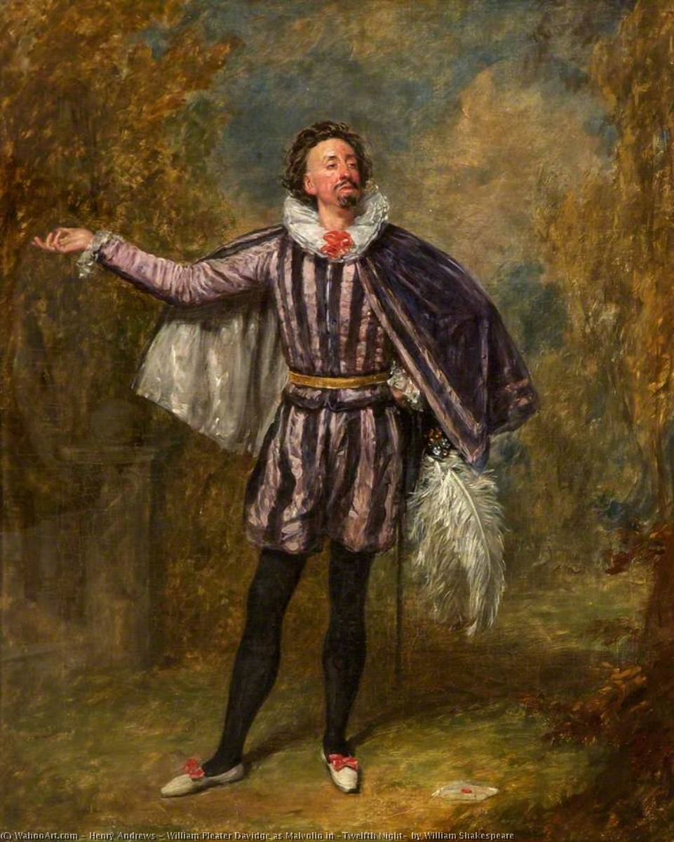 William Pleater Davidge As Malvolio In 'twelfth Night' By William Shakespeare — Henry Andrews