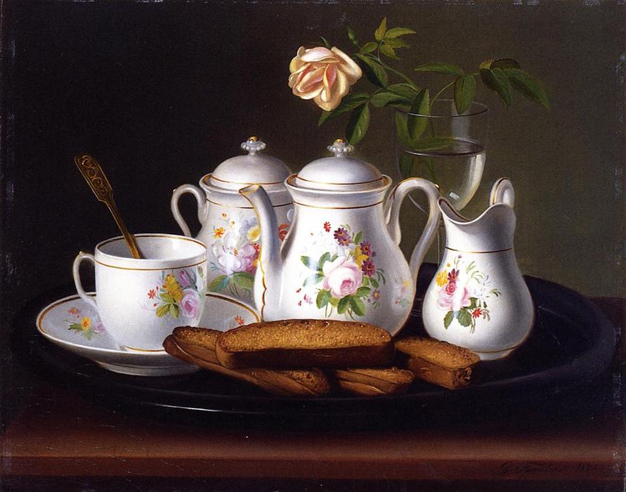 Still Life Of Porcelain And Biscuits — Georg Forster