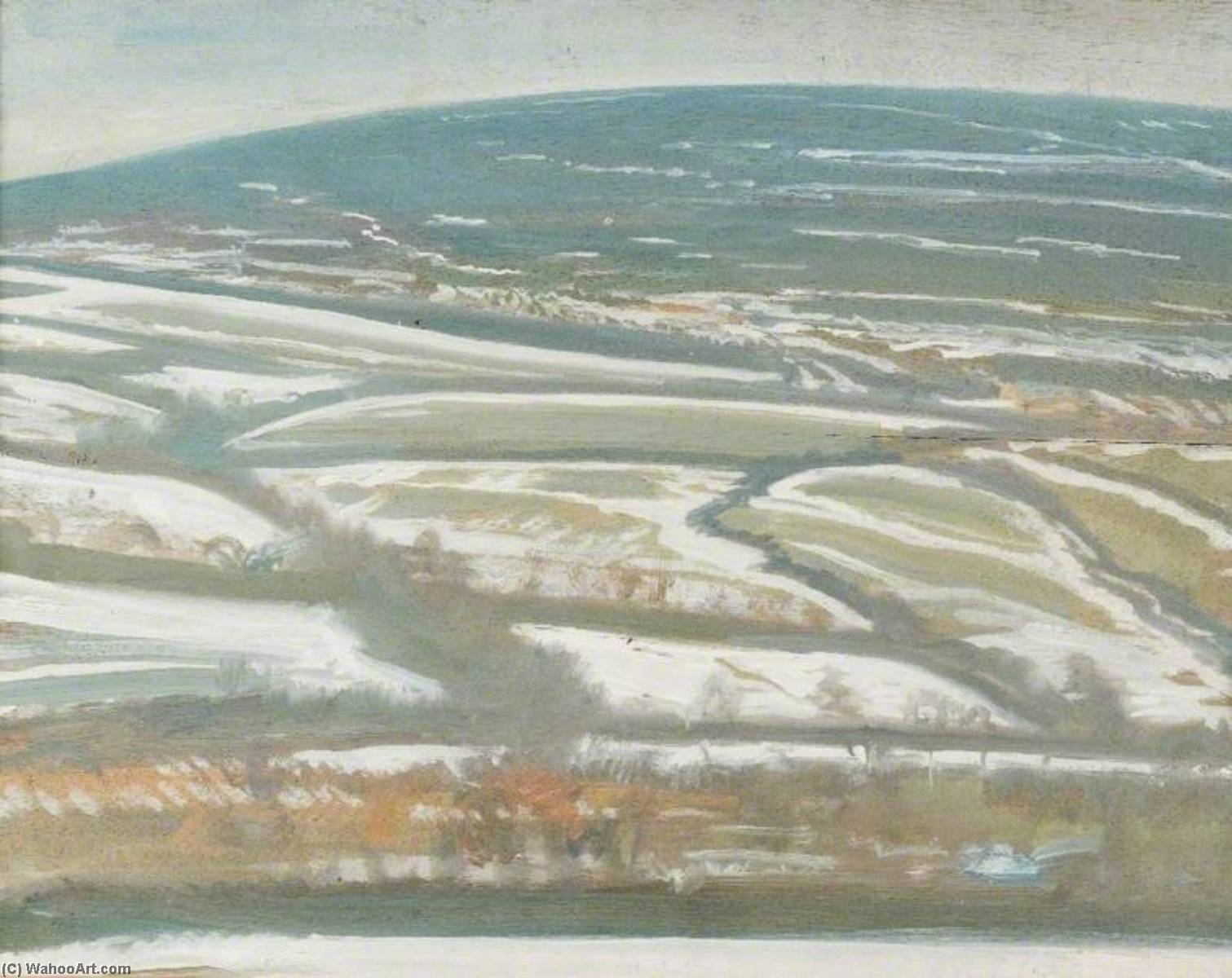An Extensive Winter Landscape, Exmoor (recto) — Sir Alfred James Munnings