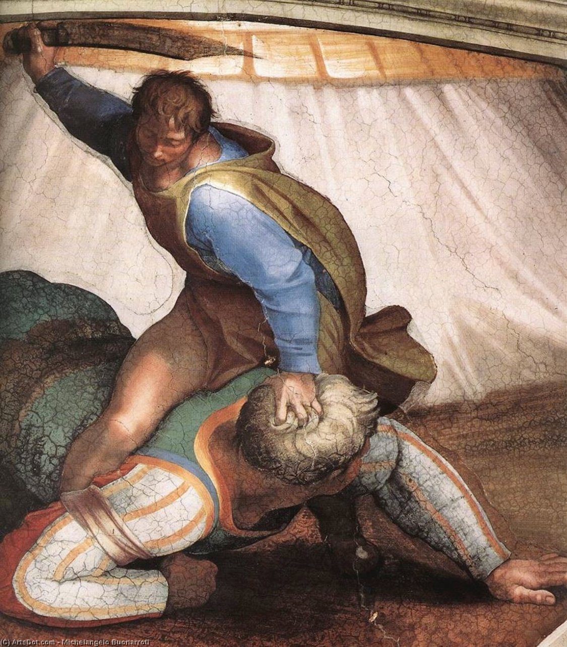 David And Goliath (detail) — Michelangelo Buonarroti
