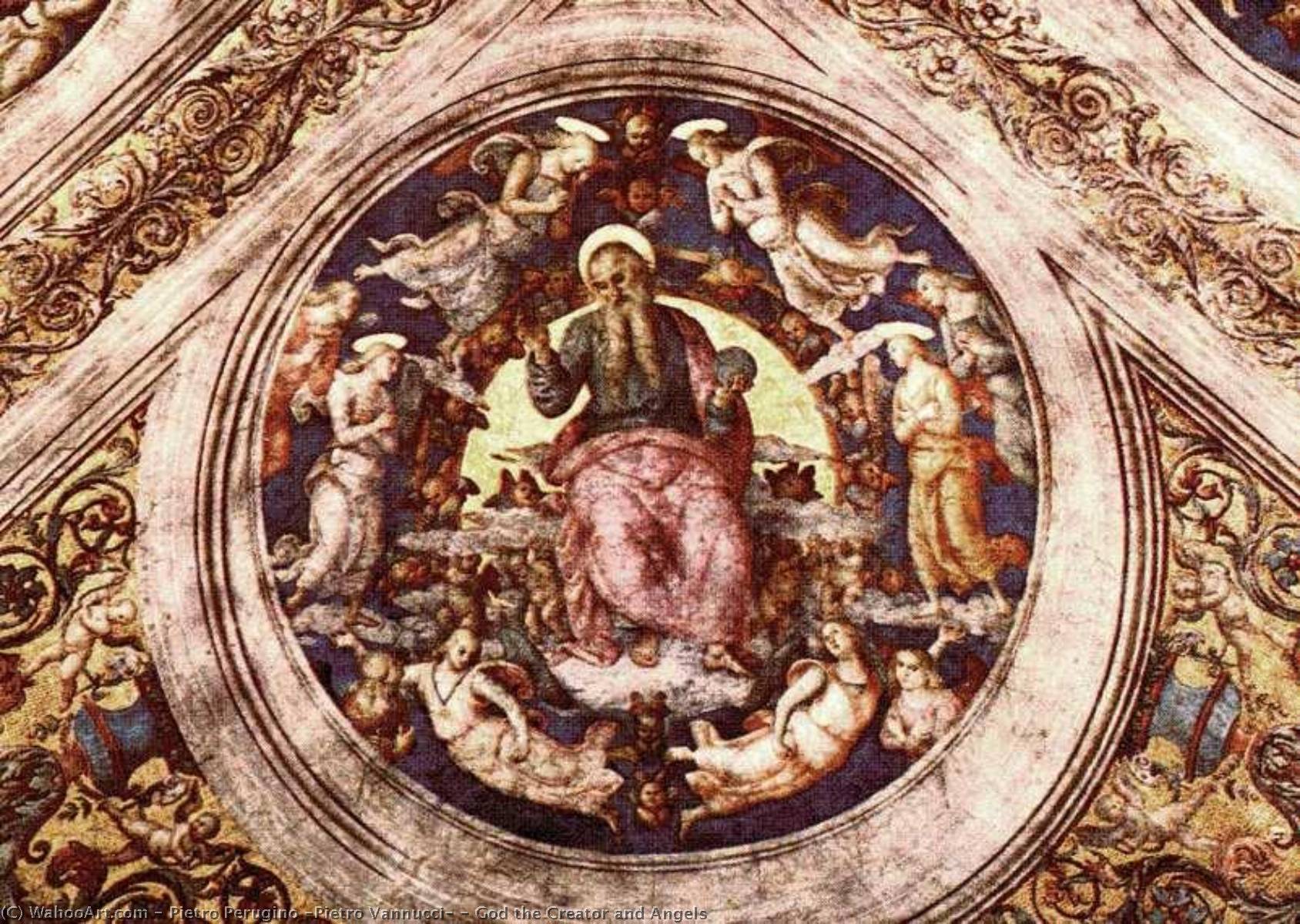 God The Creator And Angels — ピエトロ・ペルジーノ