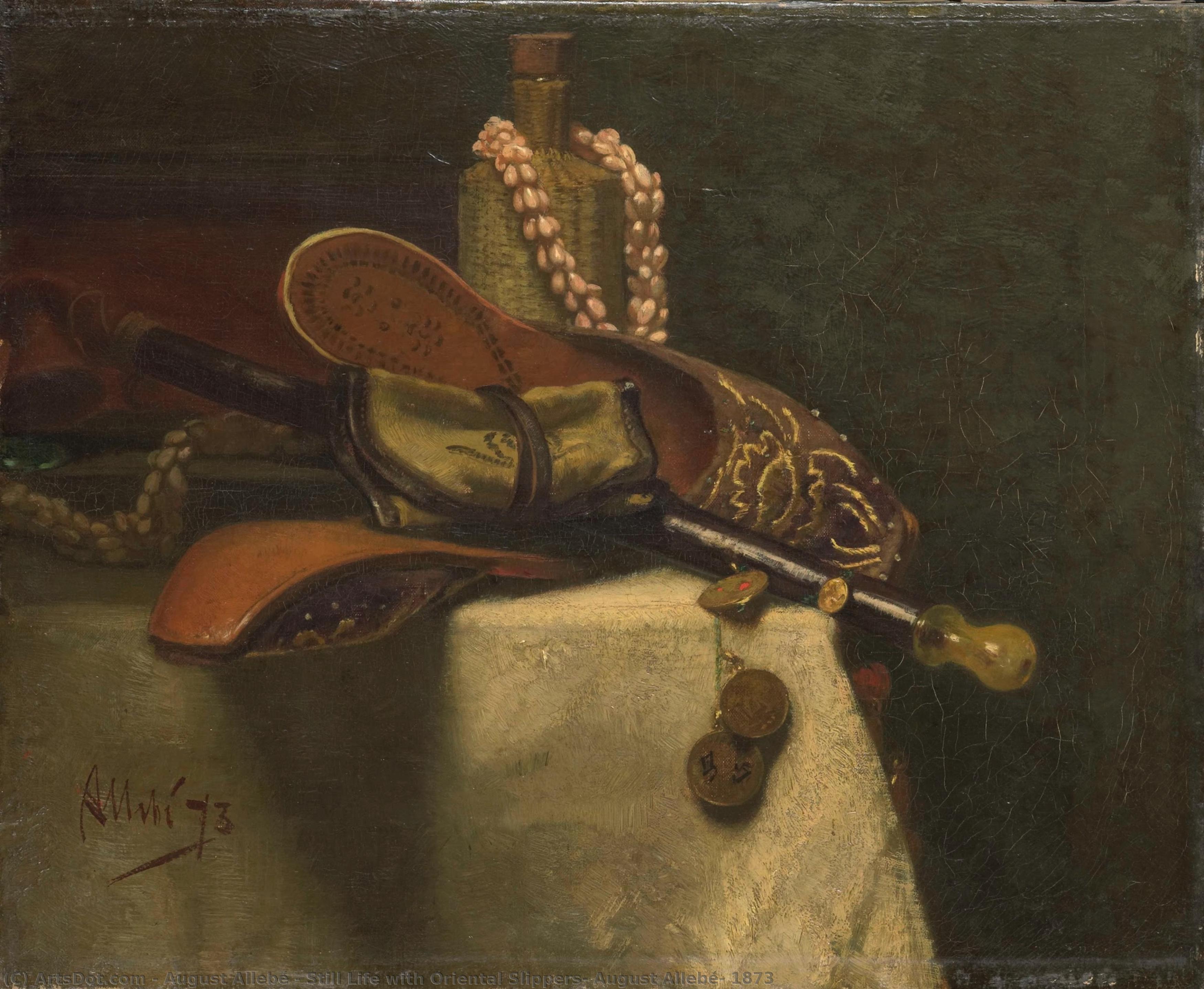 Still Life With Oriental Slippers, August Allebé, 1873 — August Allebé