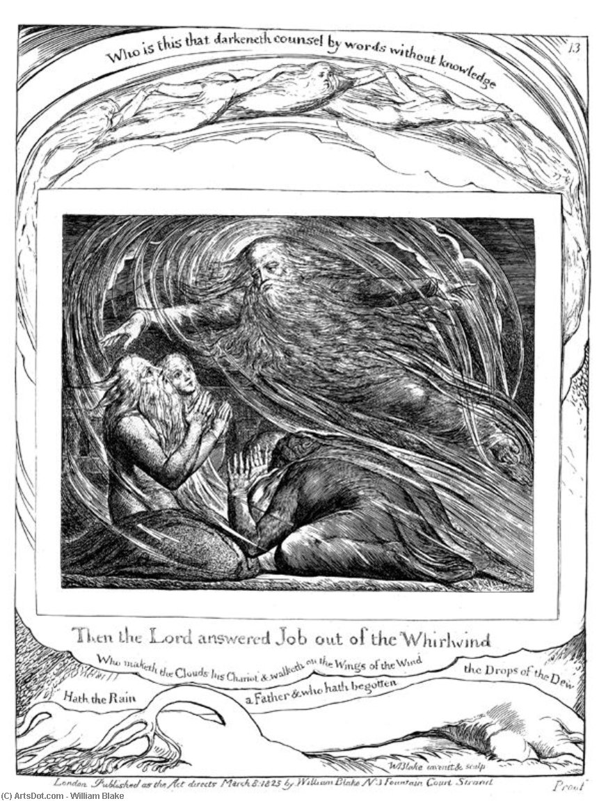 El Señor Respondiendo A Job Desde El Torbellino — William Blake