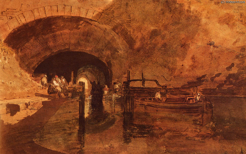 A Canal Tunnel Near Leeds — ウィリアム・ターナー