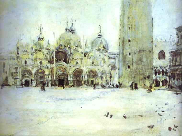 St. Mark Plaza In Venice. Study — Valentin Alexandrovich Serov