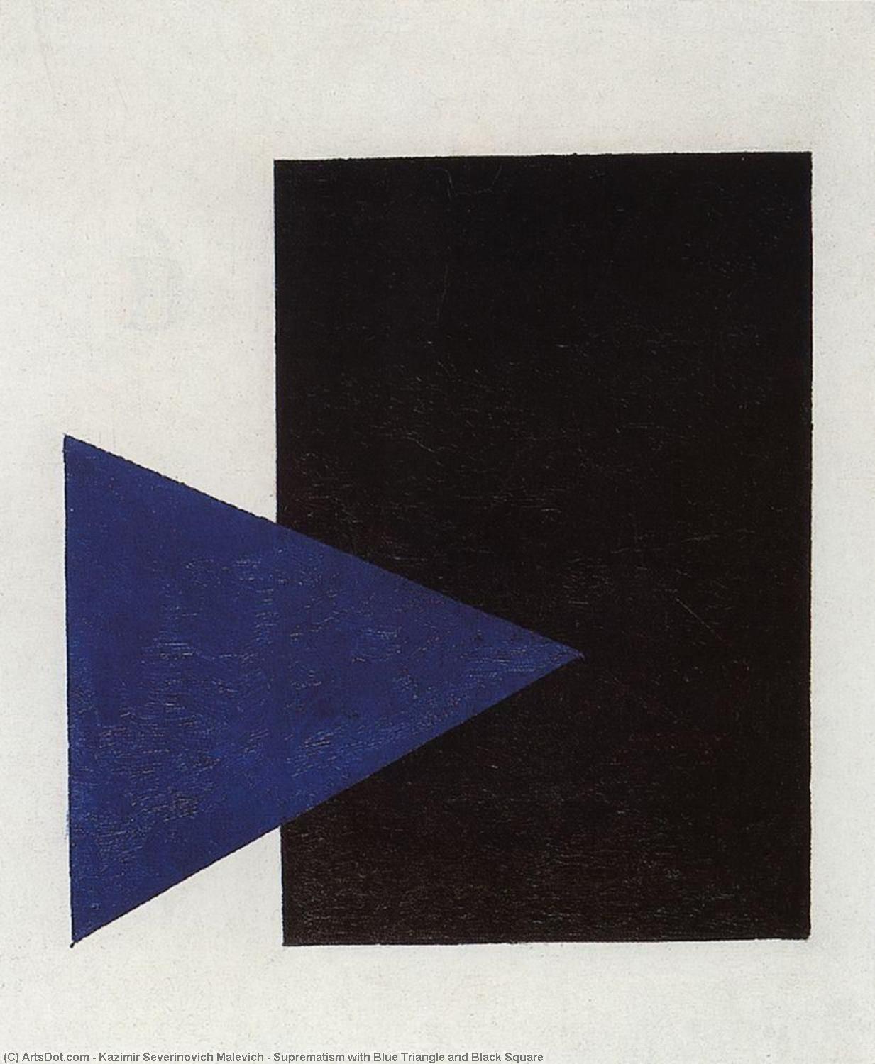 Suprematism With Blue Triangle And Black Square — Kazimir Malevich