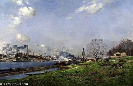The Seine At Conflans-charenton — Jean-baptiste-antoine Guillemet