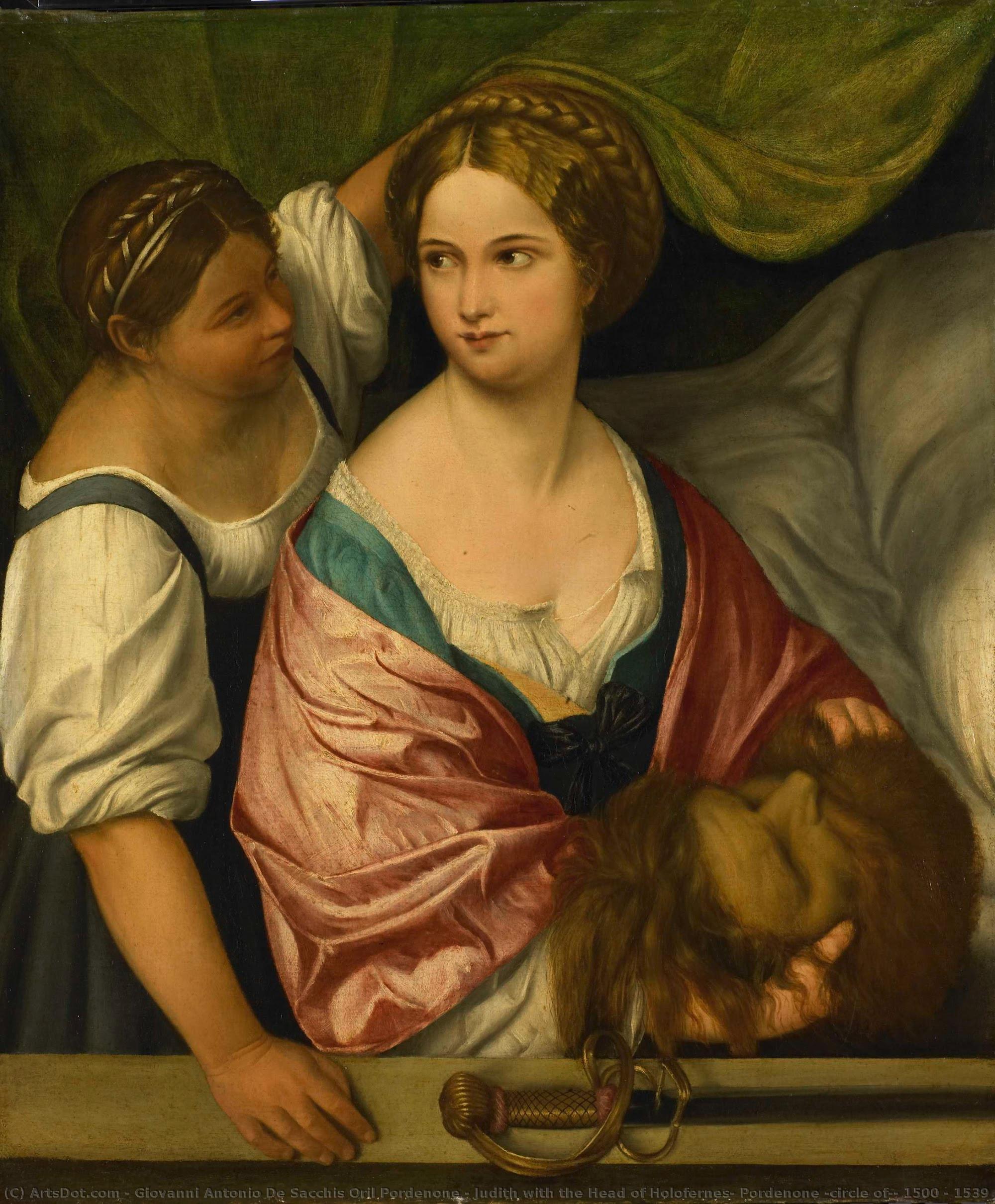 Judith With The Head Of Holofernes, Pordenone (circle Of), 1500 - 1539 — Il Pordenone